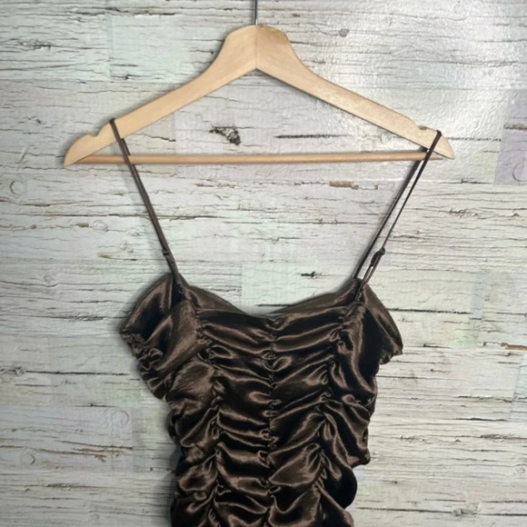 Urban outfitters small brown ruched dress NWT - Picture 8 of 12